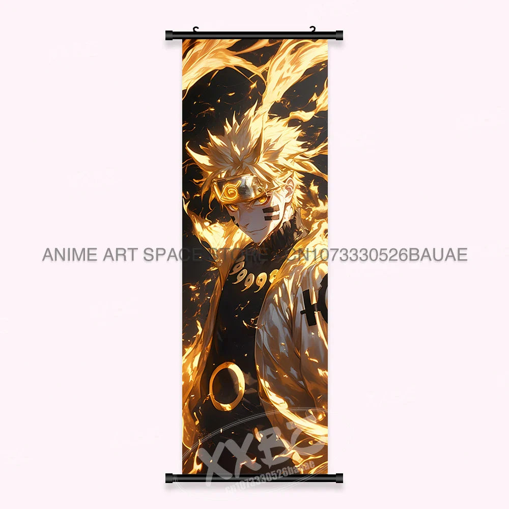 Japanese Anime Naruto Wall Artwork Canvas Scrolls - Uchiha Sasuke Print