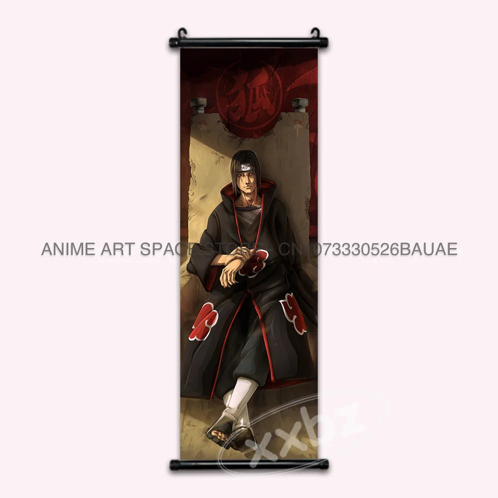 Naruto Hanging Paintings: Gaara, Obito Uchiha, Rock Lee, Kakashi, and Pain