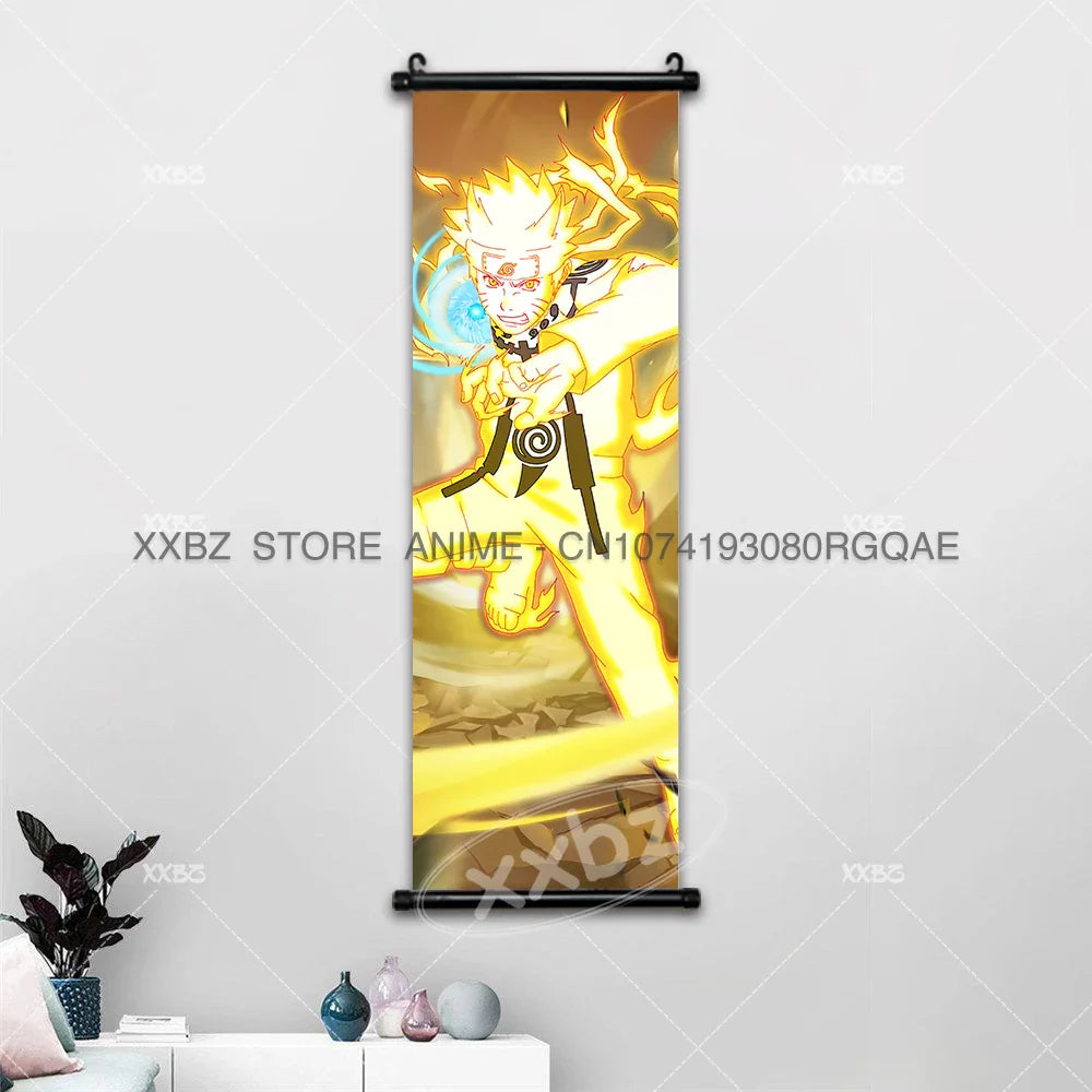 Uzumaki Naruto Scrolls Pictures Uchiha Sasuke Decorative Hanging Painting