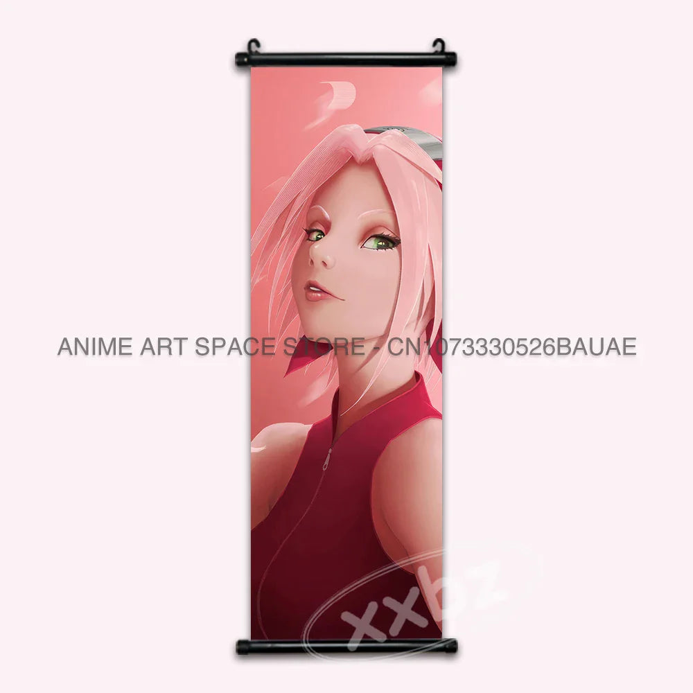 Naruto Hanging Paintings: Gaara, Obito Uchiha, Rock Lee, Kakashi, and Pain