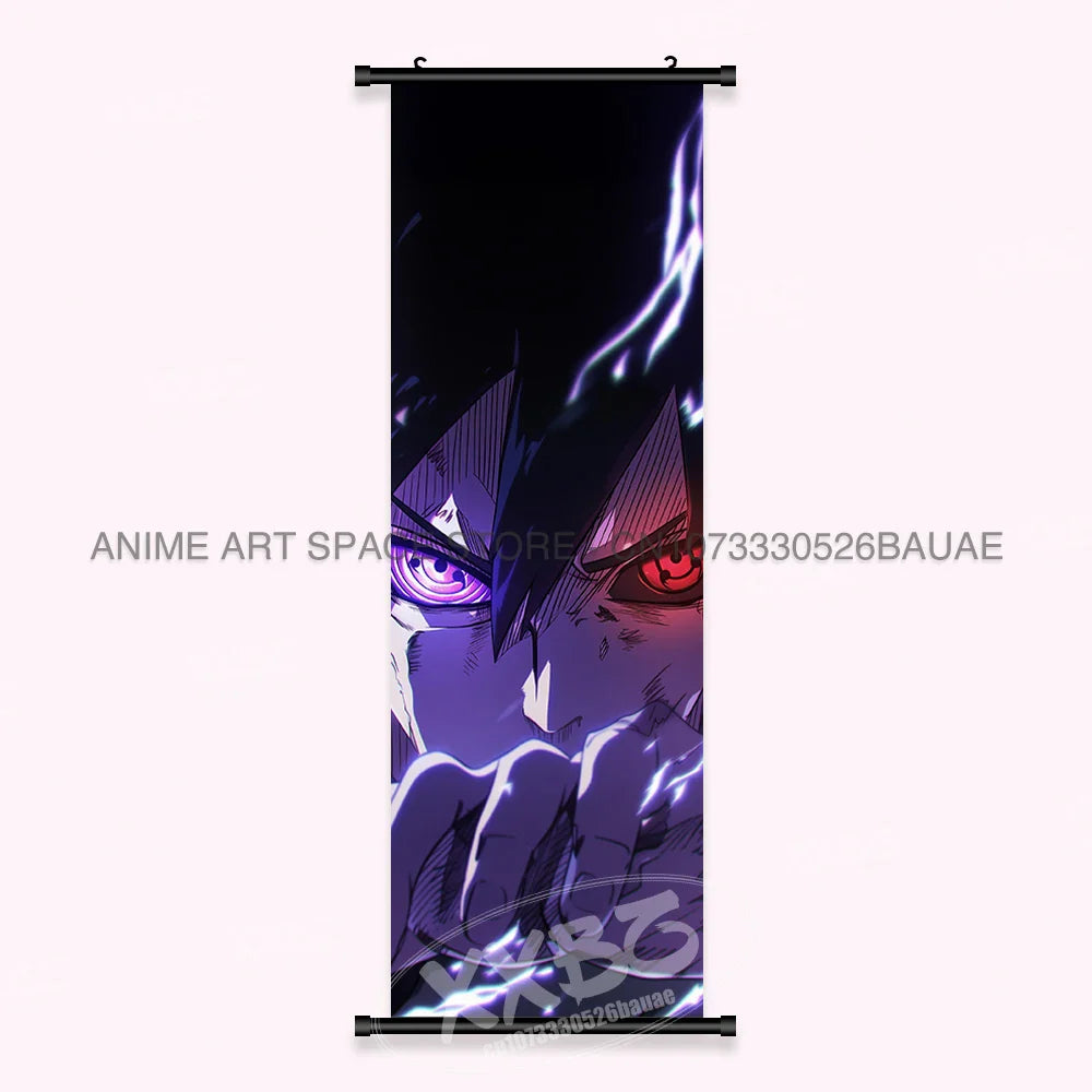 Japanese Anime Naruto Wall Artwork Canvas Scrolls - Uchiha Sasuke Print
