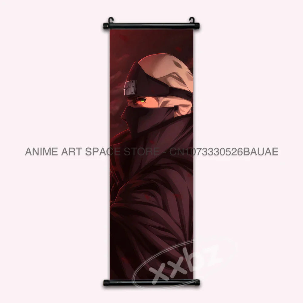 Naruto Hanging Paintings: Gaara, Obito Uchiha, Rock Lee, Kakashi, and Pain