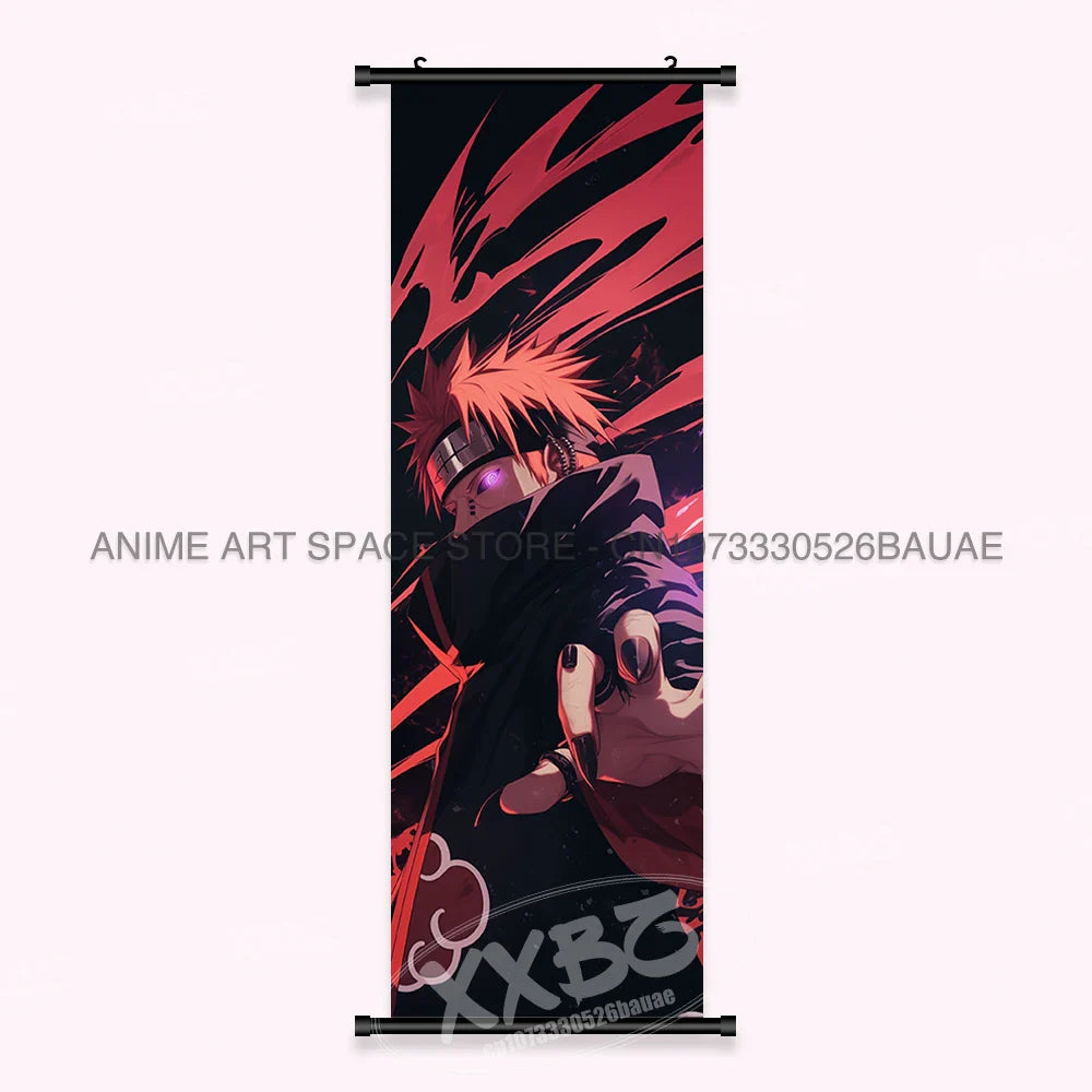 Japanese Anime Naruto Wall Artwork Canvas Scrolls - Uchiha Sasuke Print