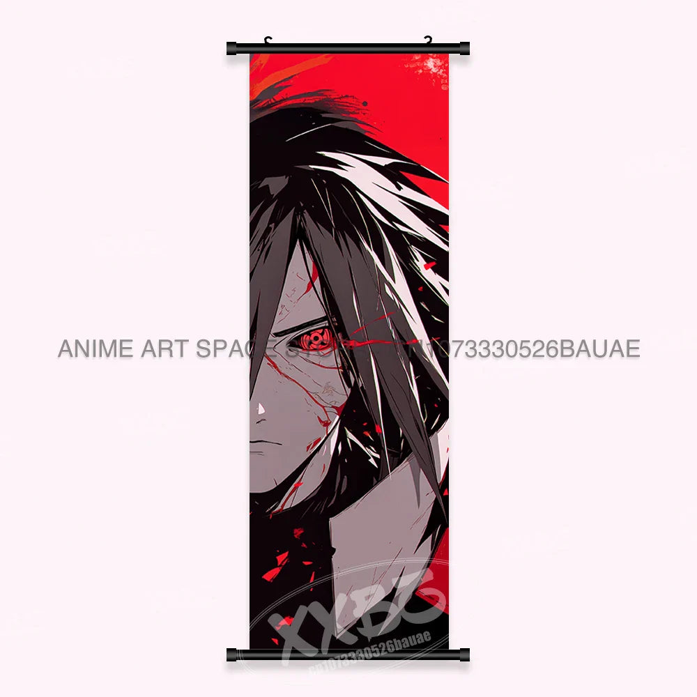 Japanese Anime Naruto Wall Artwork Canvas Scrolls - Uchiha Sasuke Print