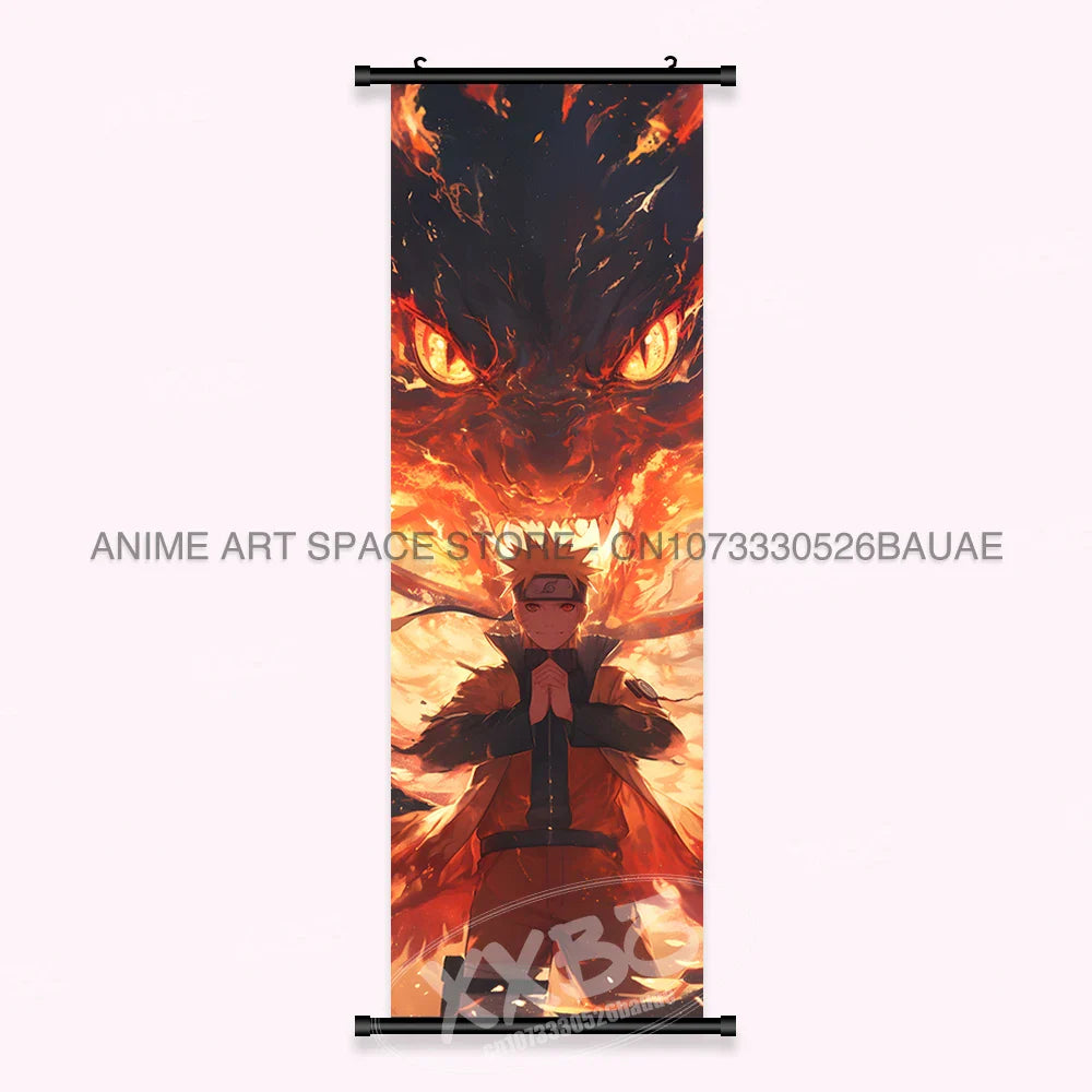 Japanese Anime Naruto Wall Artwork Canvas Scrolls - Uchiha Sasuke Print