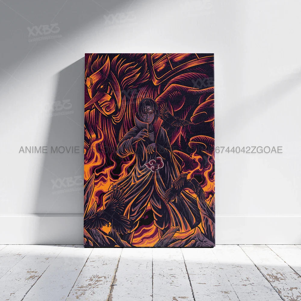 Uzumaki Naruto Poster – Jiraiya & Kakashi Anime Art for Home Decor