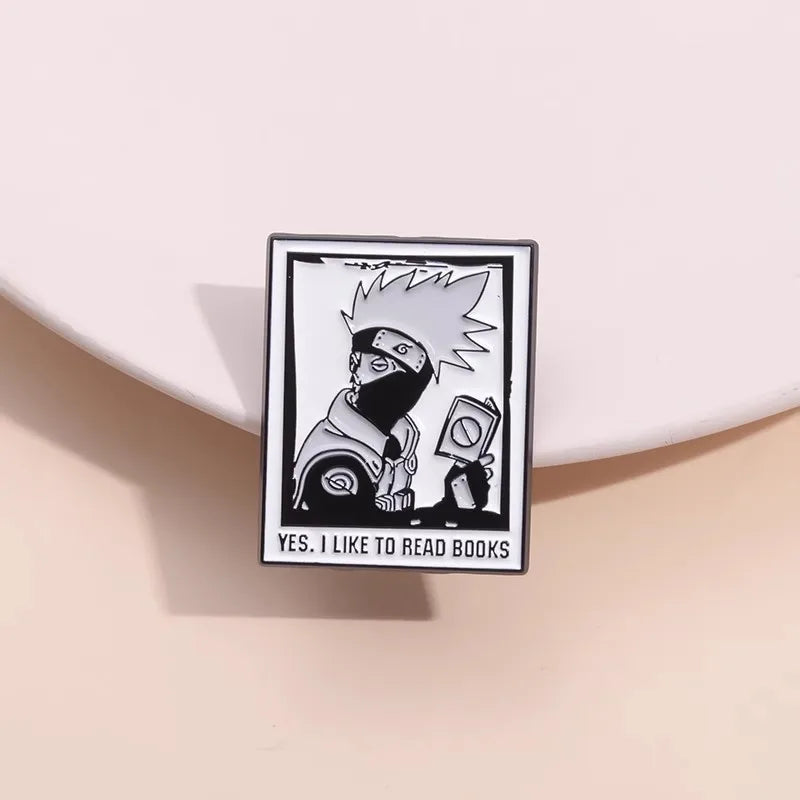 Uzumaki Naruto "Yes I Like To Read Books" Enamel Pin